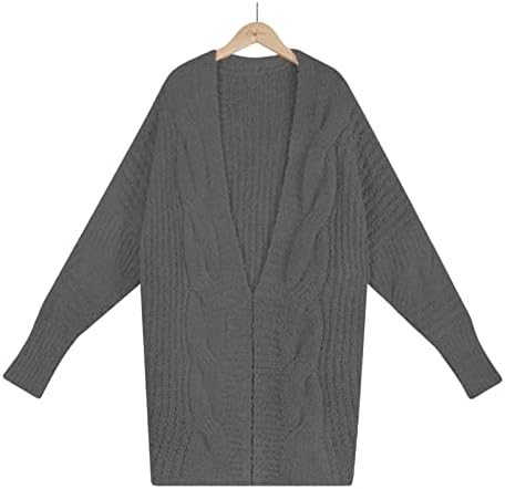 Senhoras Twist Solid Twist Knit Cardigan Buttonless Casual Sweater Sweater Jacket Sweaters