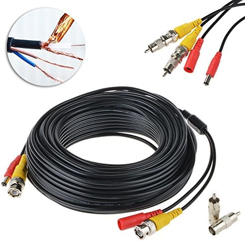 ABLEGRID® 4 PACK 100 pés BNC Vídeo Culvo de cabo Power Camera Cable Wire Wire para CCTV DVR Sistema de vigilância