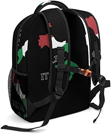 Itália Mapa de bandeira Mochilas de viagem Moda Bolsa de ombro de moda leve Mochila multicotela para o trabalho de estudo