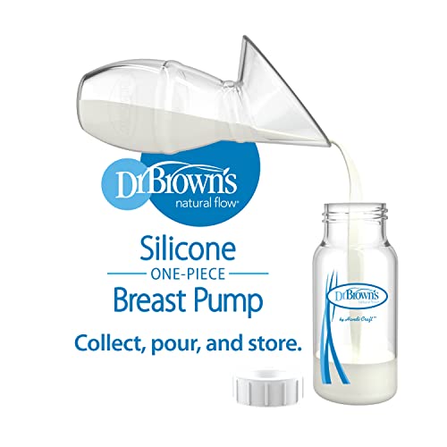 Dr. Brown Silicone de uma peça de mama de uma peça de mama leite de leite e bolsa de viagem, opções anti-cólicas