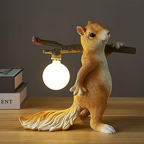 Yoshome Squirrel Lâmpada de mesa de desenho animado Lâmpada de forma de mouse