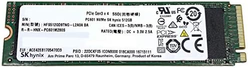 SK Hynix SSD 512GB M.2 2280 PCIE GEN3 X4 PC601 HFS512GD9TNG para laptop Ultrabook