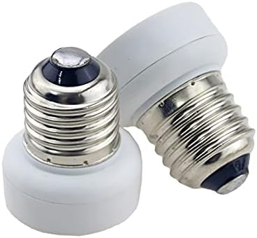 Rextin 5 pcs e27 e26 para os adaptadores de lâmpada GU24 - Converte o acessório da base do pino E27 E26 em soquete da lâmpada