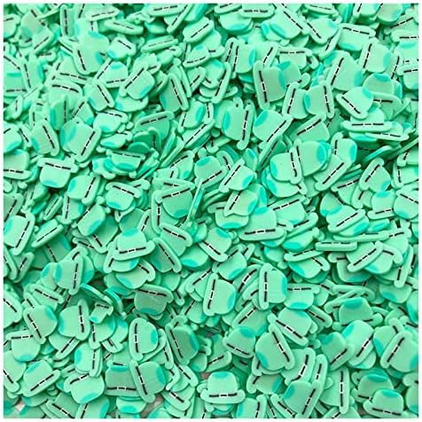 Shukele niantu109 50g polimérico argila quente pitula chapéu verde para artesanato diy minúsculo acessórios de plástico fofos preenches de decoração por telefone de scrapbooking