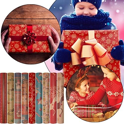 Zjhyxyh 10 peças/conjunto kraft papel de embrulho Decoração Vintage Snowflake Pattern Candy Box Origami