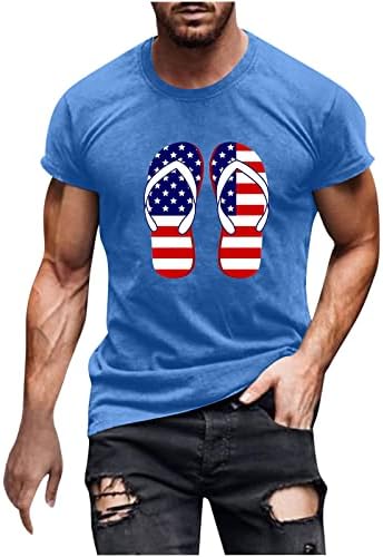 lcepcy engraçado 4 de julho camisas para homens Casual Crew pescoço de manga curta camisetas de camisetas atléticas patrióticas patrióticas