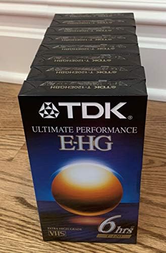 TDK Ultimate Performance E-HG Extra Alta grau VHS T-120 em branco Fita de vídeo