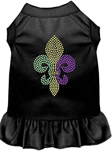 Mirage Pet Products 57-57 xxlbpk rosa mardi gras fleur de lis vestido de shinestone brilhante, xx-grande