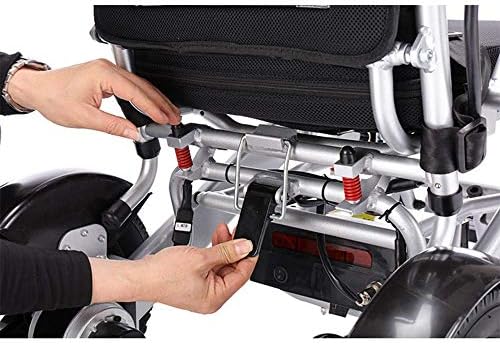 Cadeira de rodas portátil portátil de moda Neochy, com quatro rodas, quadro de alumínio leve cadeira de rodas elétrica dobrável