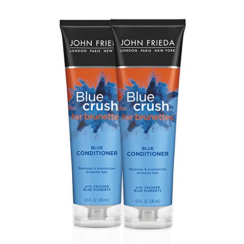 John Frieda Blue Crush Condicionador para morenas, hidratação para cabelos de morena tratados e naturais de cor, 8,3 oz