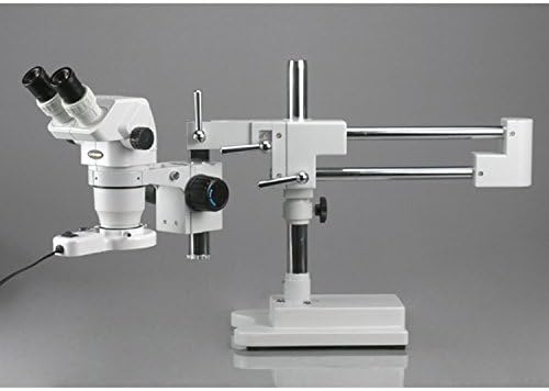 AMSCOPE ZM-4BNZ3 Microscópio de zoom estéreo binocular profissional, EW10X Focando oculares, ampliação 2x-90X, objetivo de