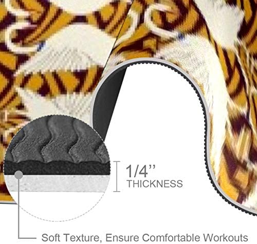 Padrão de cisne de leopardo unicey Exercício e fitness sem deslizamento 1/4 de tapete de ioga para ioga pilates e exercício de fitness