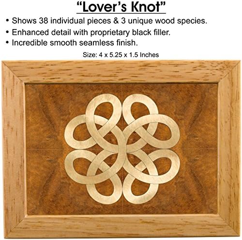 Marqart Wood Art Celtic Box - Made Made USA - Qualidade incomparável - Única, não há dois são iguais - trabalho original