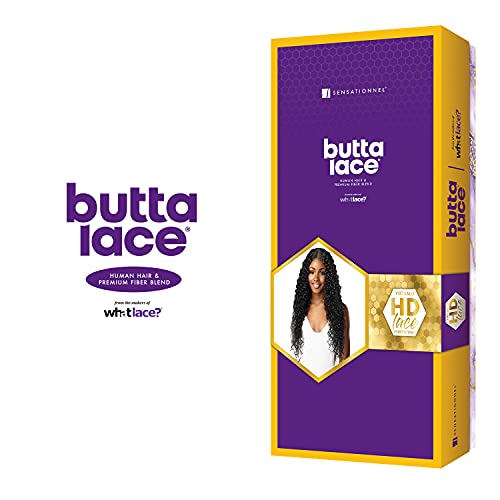 Sensationnel Butta Lace Wig - Espaço de despedida frontal de renda extra larga com ilusão natural de ilusão natural pré -explodida mistura de cabelo humano misturada - Bohemian 28