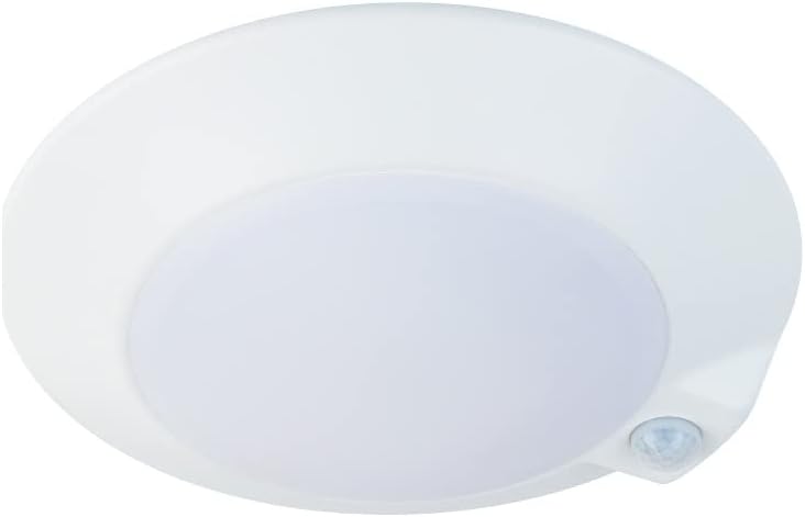 Iluminação WAC, Disco 6in LED Energy Star Flush Mount com sensor de movimento para a caixa de junção 3000k em branco