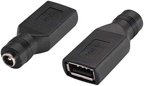 Adaptador de potência AAOTOKK Tipo C tipo C USB macho para CC 5.5x2.1mm Conector fêmea Adaptador de potência do barril Tipo C Usb 5V Conector para dispositivo de carregamento USB Tipo C USB