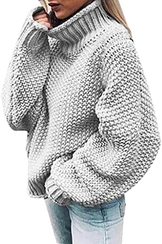 Camisolas de inverno para mulheres 2021 outono, suéter de gola alta de mangas compridas femininas