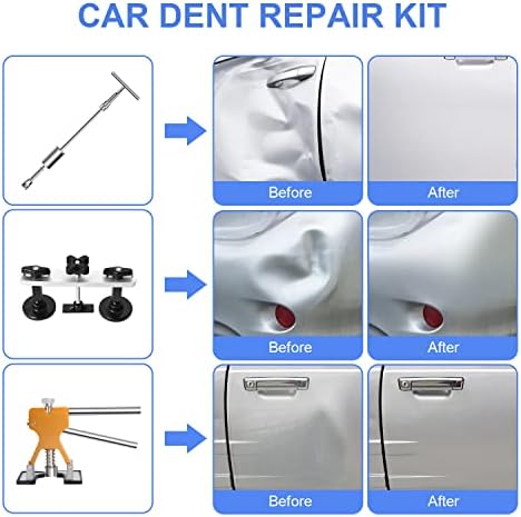 Momicho 102pcs Kit de reparo de dente de carros Profissional Car Mainceless Remoção Ferramentas de Remoção T Pullador Tulrador