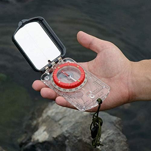 Gsportfis Outdoor Portable Compass, Bússola à prova d'água e à prova de shake, design luminoso, posicionamento básico, medição de acampamento de azimute e caminhada durável