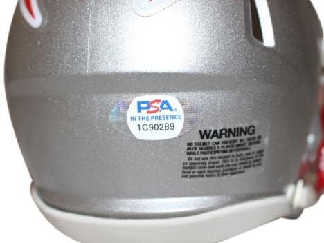 Curtis Martin assinou o New England Patriots Speed ​​Mini capacete Hof PSA 37030 - Mini capacetes da NFL autografados