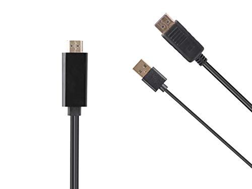 MONOPRICE HDMI para DisplayPort 1.2A Cabo - 3 pés | 4K@60Hz, para Blu-ray Disc Player/Video Game Console/Apple TV/Laptop