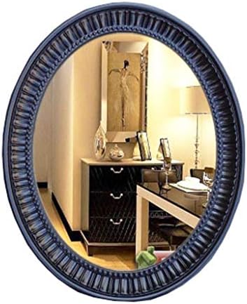 Espelho de maquiagem de beleza htllt espelho de parede de vidro de resina retro | Espelho europeu de penteado oval espelho
