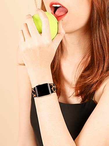 BMBARE 6 Pacote de nylon elástico loop solo compatível com a banda Apple Watch 49mm 45mm 42mm 41mm 40mm 38mm Ultra SE 8 7 6 5 4 3 2 1, Mulheres e homens Sport Apple Watch Bands Substituição para Iwatch Band Band para Iwatch