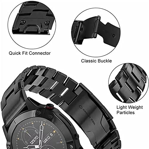 Velore Titanium liga Watchband Quickfit Wrist Wels for Garmin Fenix ​​7x 7 6 5 5x Plus/6 6x Pro 3 3HR/Forerunner 935 945 Relógio 22 26mm Strap 26mm