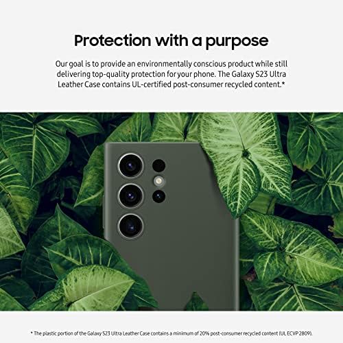 Samsung Galaxy S23 Caixa de telefonia Ultra de couro, tampa de proteção premium com proteção frontal e traseira, garra