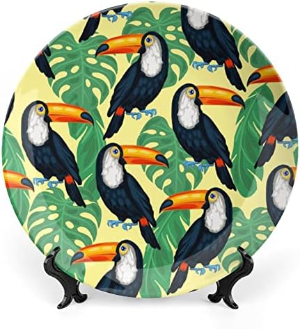 Placa decorativa toucanscerâmica com stand Plate Home de China Custom para a cozinha da sala de estar em casa