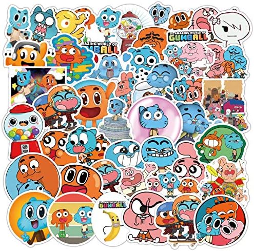 50pcs O incrível mundo dos adesivos impermeáveis ​​Gumball para laptops Cars Cars Motocicletas Skateboards Bicycles Sujases