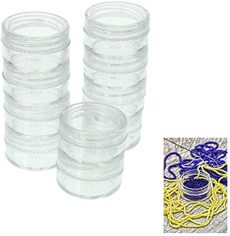 20 PCS Clear Balm Cosmetic Jars Tampas de parafuso maquiagem Pote de contêiner de plástico vazio