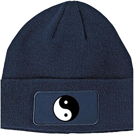 Reis de NY Yin e Yang Chave Graphic Winter Knit Feanie Hat