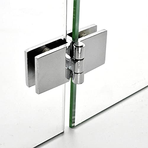 Dobradiças de móveis, 90 180 graus clipe bilateral para casa fácil instalação de vidro grampo zinco prático durável porta
