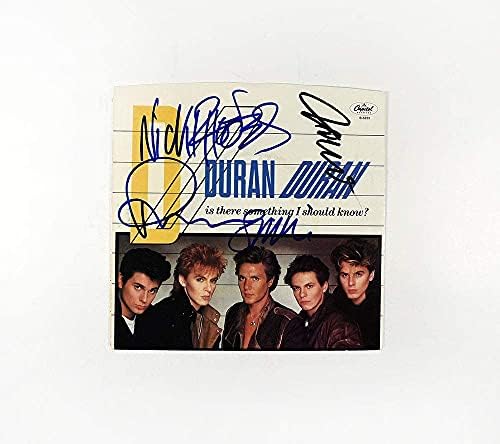 Duran Duran está lá algo que eu deveria saber 45 manga de recordes de vinil assinada autografada autêntica jsa coa