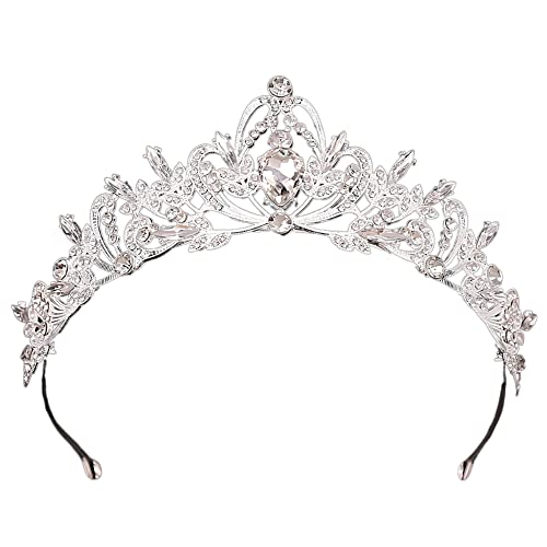 Tiara da coroa de Fancy-J para mulheres apresenta strass e cristais brilhantes Tiaras para meninas confortáveis ​​para todos