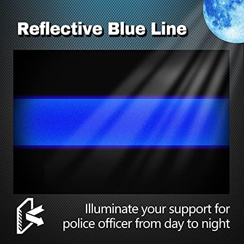 10 Pacote de placa refletiva adesivos policiais Police Blue Line VinyL adesivos em homenagem a fita de laptop da janela de vinil