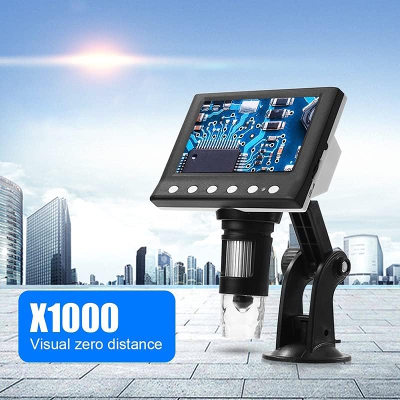 SDLSH Microscópio Acessórios Kit Slide Preparação Camer 1000X Microscópio eletrônico Digital USB 4,3 polegadas Base