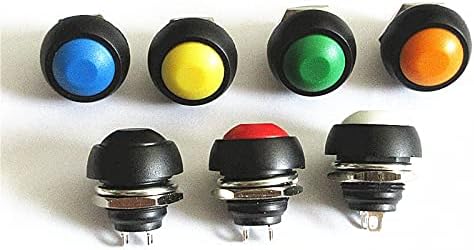 10pcs/lote pequeno interruptor de botão de pressão impermeável 12 mm PBS -33B -