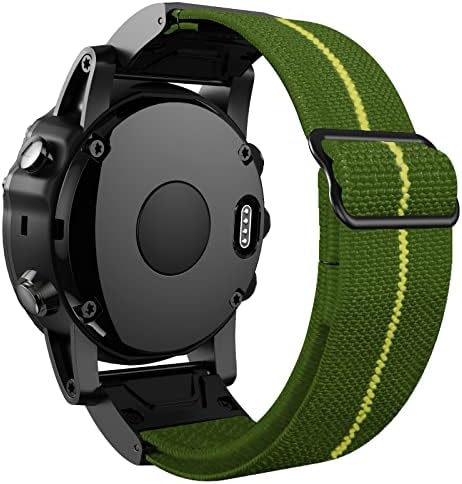 Kangdd 26mm liberação rápida nylon loop elástico faixa de banda de vigia para Garmin Fenix ​​6x 6 Pro Fenix ​​5x 5 mais 3HR tactix delta mk2 smart watch