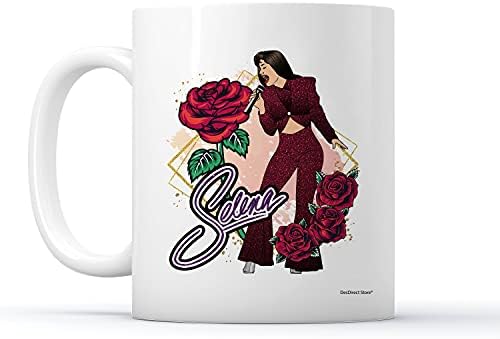 Desdirect Store Como la Flor Selena inspirou qualquer coisa para Selena Reina de Tejano La Reina Bidi Bom para caneca de fã White