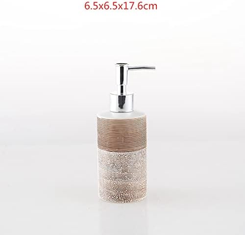 Dispensador de sabão de cerâmica Huijie com bomba para cozinha de banheiro - garrafas de loção de forma redonda moderna de 260 ml, acessórios de decoração de desinfetante para desinfetante líquido, 2.260ml