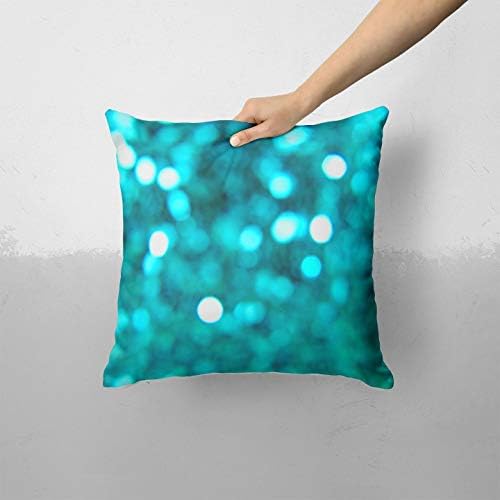 Iirov Suttle Blue Sparkle - decoração decorativa personalizada Decoração de casa interna ou ao ar livre Capa de travesseiro para sofá, cama ou almofada de sofá