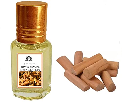 Desko Attar Sandalwood Perfume para homens e mulheres, 5 ml