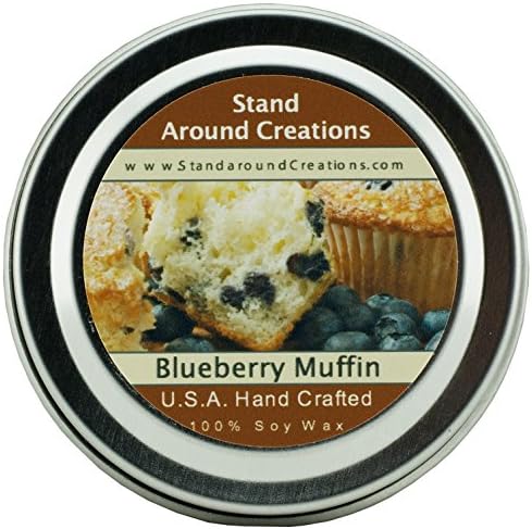 Premium todos vela de aromaterapia com cera de soja naturais - 2 onças - muffins de mirtilo: é o aroma de um muffin de mirtilo