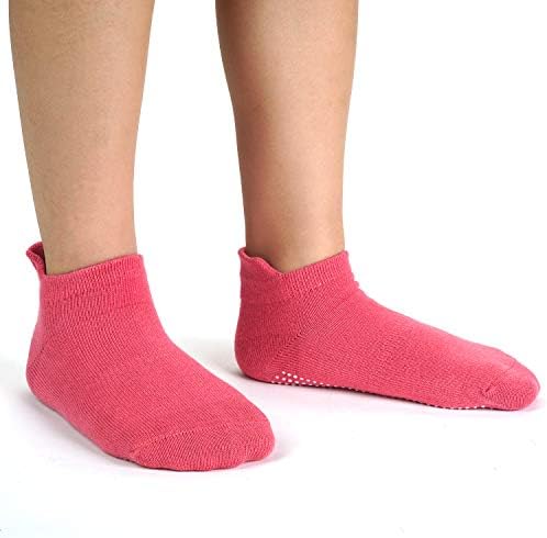 Aminson Grip tornozelo de baixo corte de meias atléticas - crianças meninos meninos anti -skid slipper slipper meias