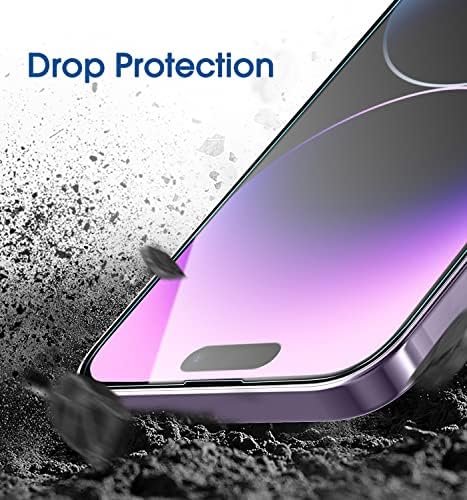 AMFILM (2 pacote OneTouch para iPhone 14 Pro 6,1 2022 Protetor de tela de privacidade, 9H de vidro temperado Anti -espião Privado,
