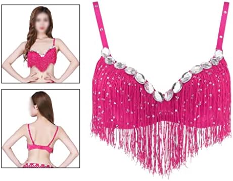 DXMRWJ Halter Top Belly Dance Bra Sexy Latin Dance Party Fantases