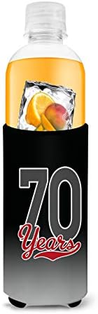 Tesouros de Caroline CJ1089MUK 70 anos Ultra Hugger para latas finas, lata de manga mais fria Hunha lavável Lavagem de bebida