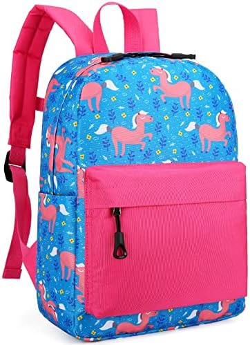 Vanaheimr Kid Toddler Backpack For Girls fofos rosa unicórnio pré -escolar Backpack Gindergarten Bag da bolsa de creche